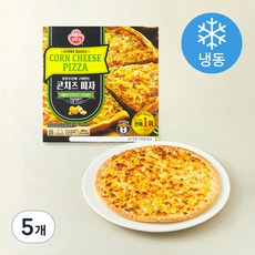 오뚜기 돌판오븐에 구워만든 콘치즈 피자 레귤러 사이즈 2~3인분용 (냉동), 300g, 1개입, 5박스