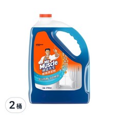 Mr Muscle 威猛先生 玻璃清潔劑，加侖桶裝，去污防塵，淨亮無痕, 3.785L, 2桶