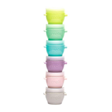 melii 彩色豆豆食品分裝盒, Snap & Go Pods, 4入(118ml) 6入(59ml), 混合色, 1組