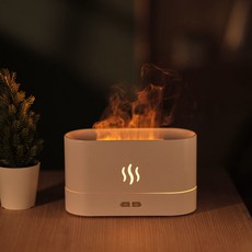 감성 인테리어 불멍 가습기, DQ701, 화이트