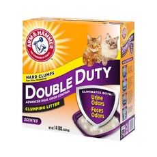 ARM&HAMMER 鐵鎚牌 加強除臭貓砂 (6.35kg), 強效除臭, 添加小蘇打, 99%低粉塵, 優質凝結力, 1盒, 加強除臭