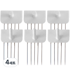 꼭꼬핀 벽지핀 일자형 3p + U자형 3p 세트, 화이트, 4세트