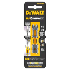 DEWALT 得偉 六角高扭力起子頭 #2, 2-1/2" (63.5 mm), 50X 更長壽命, 1組