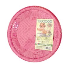 丞富塑膠 高級免洗盤 圓盤 中(直徑23cm), 5個, 4包