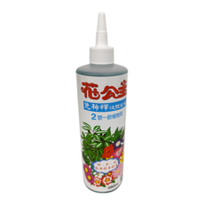 花公主 免稀釋液肥 2號 一般用, 適用於一般園藝作物, 盆栽, 花卉及果樹, N-P-K 0.4-0.4-0.4, 480ml, 1瓶