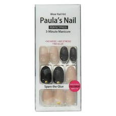 Paula's Nail 寶拉美甲 光療秒貼美甲 時尚巴黎 幾何金圈 30片, 1組