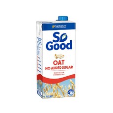 So Good 燕麥奶 無加糖, 富含鈣和維生素B2和B12, 不含乳製品, 素食可用, 1L, 1瓶