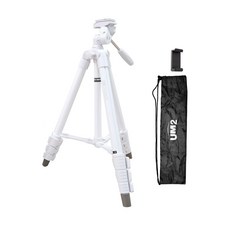 UM2 스마트폰 카메라 4단 삼각대 화이트 + 홀더 블랙 세트, TR3400, 1개