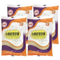 台糖 貳號砂糖, 琥珀色結晶, 蔗糖, 烘焙必備, 1公斤, 1kg, 4包