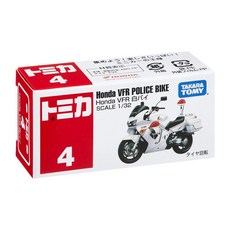 TAKARA TOMY 多美小汽車 本田白色摩托車 Honda VFR POLICE BIKE 白色摩托車 比例1/32, 白色, 1個
