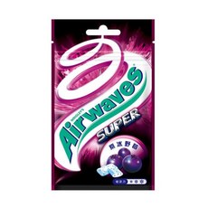 Airwaves Super 極酷嗆涼無糖口香糖 紫冰野莓口味, 28g, 5包