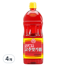 OTTOGI 不倒翁 辣椒油, 1.5L, 4瓶