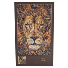 TAIWANG 台旺文創 獅子 LION 拼圖, 1000片, 500x750mm, 萬獸之王 LION, 1盒