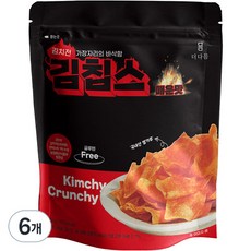 더다믐 김치부각 김칩스 매운김치전맛, 40g, 6개