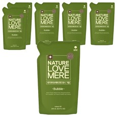 NATURE LOVE MERE 嬰兒泡泡洗手慕斯 補充包, Lemon Lime Oil, 250ml, 6包