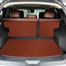 GMZ MOTORS 全套車用絎縫3D後備箱汽車腳墊後排蓋, 棕色, QM6（~19 年汽油/柴油）