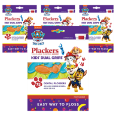 plackers 派樂絲 兒童牙線棒, 6cm, 75支, 4包