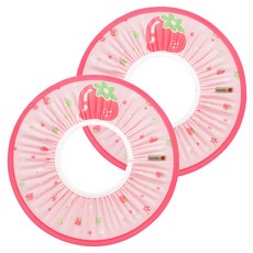 Manito 兒童洗髮帽，多樣風格，防水布料, 草莓, 2個