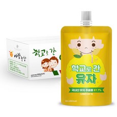 아람농장 학교로간 유자 100ml, 유자맛, 40개