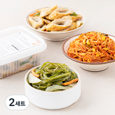 더반찬 볶음 반찬 국물많은콩나물 300g + 미역줄기 220g + 구운어묵 200g 세트, 2세트
