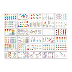微刺青紋身貼紙 Set, 30PC-Q4597-14_微刺青紋身貼紙_紋身貼紙-W30-1套, 9.7x5.7cm/張, W-30, 1包