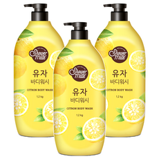 샤워메이트 바디워시 유자향, 1.2kg, 3개 1200g, 3개