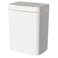 輕奢智能垃圾桶, 15L/18L, 窄款18.5cm, IPX5級防水, 感應開蓋, 30.5 x 26 x 18.5cm, 輕奢白