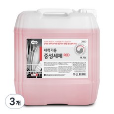 세제몰 식기세척기용 중성세제 레드, 18.75L, 3개