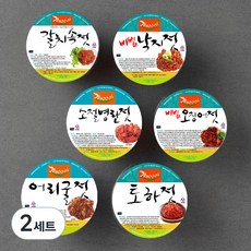 강경신안 반찬을부탁해 어르신용 비빔오징어젓 100g + 비빔낙지젓 100g + 어리굴젓 100g + 토하젓 100g + 갈치속젓 100g + 소절명란젓 100g 세트 (냉장), 2세트