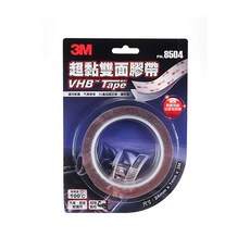 3M VHB 超黏雙面膠帶 PN8504, 尺寸24mm x 1mm x 3m, 耐高溫100度, 降低噪音, 汽車/居家適用, 1個