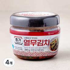 종가 시원하고 맛있는 열무김치, 290g, 4개