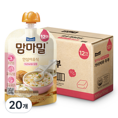 맘마밀 매일 안심이유식, 혼합맛(가리비/두부), 100g, 20개 - 가공이유식