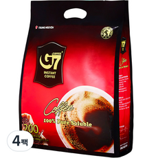G7 퓨어 블랙 커피 수출용, 2g, 200개입, 4개