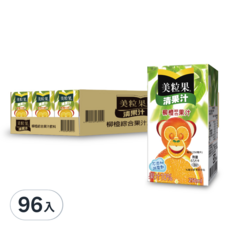 美粒果 清果汁柳橙綜合果汁鋁箔包 250ml*24, 96入
