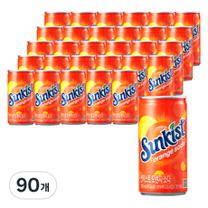 썬키스트 오렌지 소다 탄산음료, 190ml, 90개
