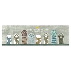 可愛貓爪水晶絨地墊, 柔軟舒適, 防滑, 易於清潔, 120 x 40cm, 貓爪肉球, 1個