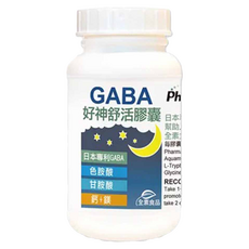 Healthwomen 赫而司 好神舒活GABA 色胺酸 甘胺酸 紅海藻鈣鎂 全素食膠囊, 麩胺酸發酵物, PharmaGABA, 20%高濃度, 500mg, 60顆, 1罐