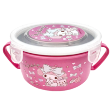 MY MELODY 美樂蒂 不鏽鋼雙耳碗 450ml, 1個