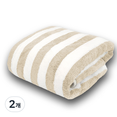 원이네 스프라이트 소프트 샤워타월 70 × 140cm, 베이지, 2개