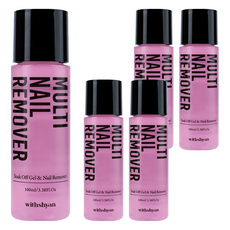 Withshan Multi Soak Off 凝膠指甲卸妝液, 5個, 100ml