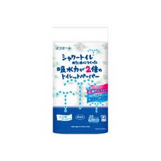 elleair 艾黎艾爾 溫水洗淨便座專用 衛生紙, 日本原裝進口, 12捲入, 100%紙漿製造, 無香味, 25m, 12捲, 1袋