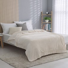Ishur 伊舒爾 Life Collection 法蘭絨羊羔絨暖毯被 Suave Sherpa Throw, 150x200cm ± 2cm, 月光白, 150 x 200cm, 1條