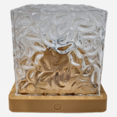 QiMart 極光多色動態水波紋燈, USB充電款, 16色變換, 遙控控制, 聲韻治癒小夜燈, G款 充電款