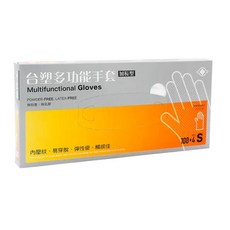台塑 多功能手套，加長型，無粉墨，無乳膠，104入/盒, 1盒