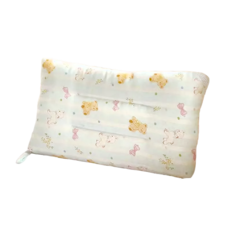 100%萊賽爾涼感水洗枕, 同款枕心 30*50CM, 藍條領結熊, 30x50cm±2cm