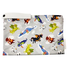 Smart Bottoms 防水收納袋, 30.5公分x20.3公分, 可放2件一體式布尿褲, 小 (30.5 x 20cm), Dragon Dreams
