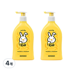 사노산 키즈 샤워앤샴푸 앤 바디워시 바나나, 3개, 400ml-추천-상품