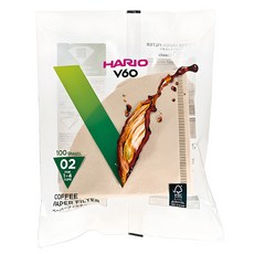 HARIO 咖啡濾紙 VCF-02-100M, 100入, 1組