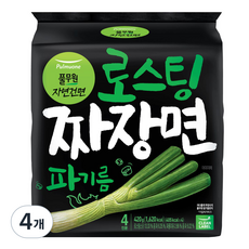 풀무원 로스팅 짜장 파기름 라면 105g