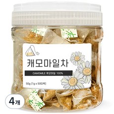 권뱅푸드 캐모마일 삼각 티백차, 1g, 50개입, 4개